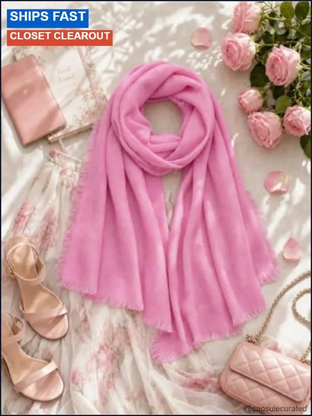 Luxury Cashmere Silk Blend Knit Shawl Wrap Lightweight Fine Knit Scarf